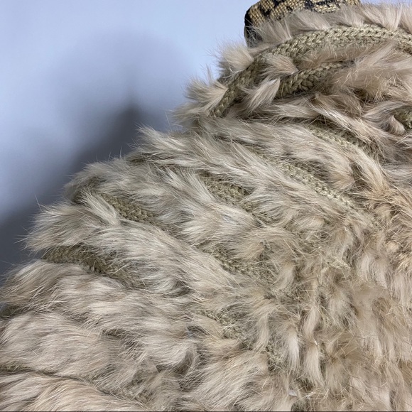 Alberto Makali Beige Rabbit Fur Knit Cardigan - Picture 12 of 12